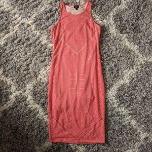Massimo Coral Sleeveless Midi Dress